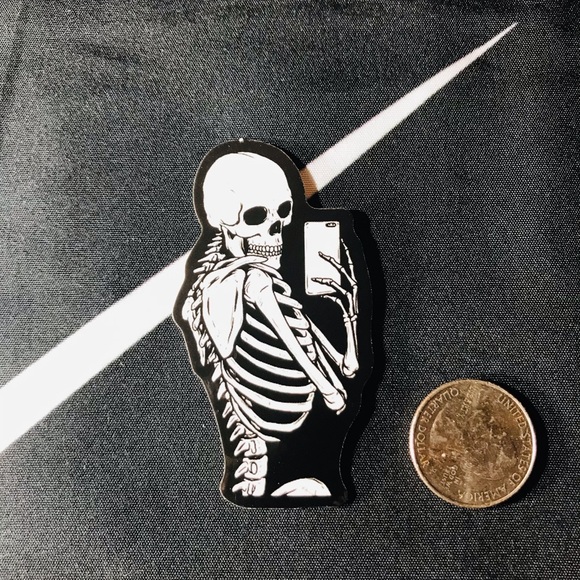 Price of Vanity Skeleton Spooky Scary Creepy Cool Sticker - Picture 3 of 6